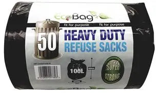 Eco360 Heavy Duty Super Strong Refuse Sack 100L x 50 46