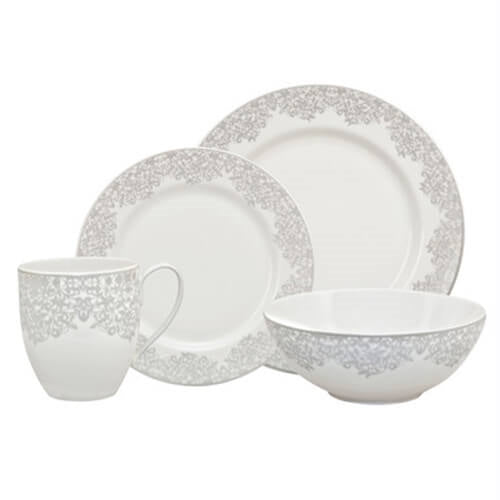 Denby Monsoon Filigree Silver Dinner Plate Jacksons of Saintfield