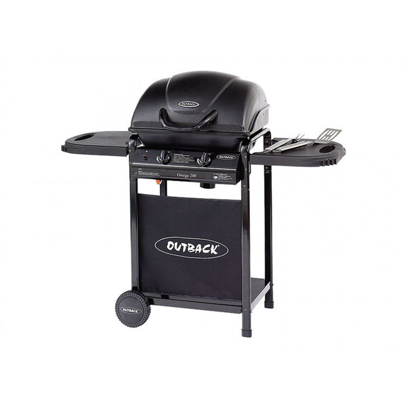 Outback Omega 200 Gas Barbecue, Regulator & Rack