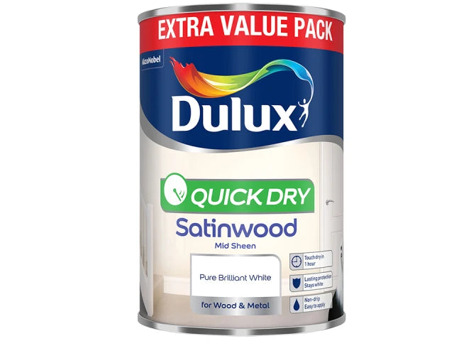 Dulux Quick Dry Satinwood White 1.25L