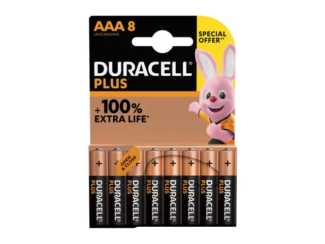 Duracell +100% Plus Power Special Offer AAA x 8 S18721