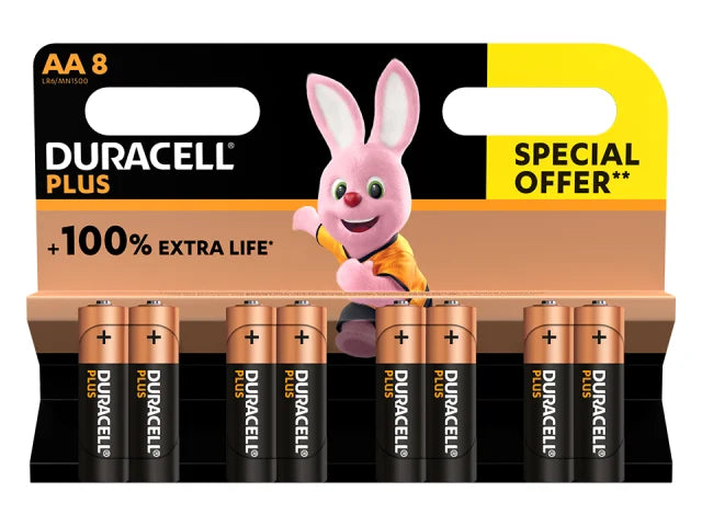 Duracell +100% Plus Power Special Offer AA x 8 S18720