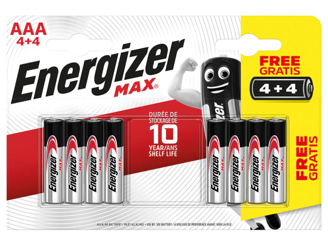 Energizer Max AAA 4+4 Pack S15271