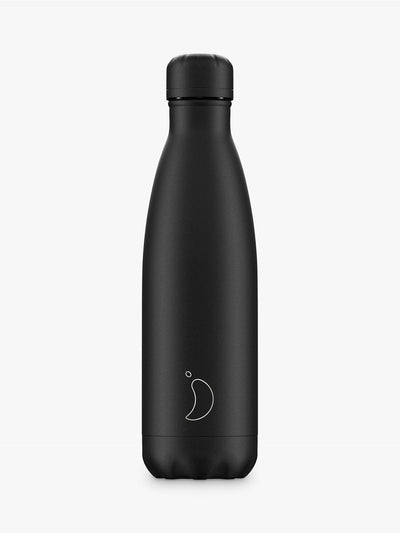 Chilly's Bottle Monochrome Edition 500ml Reusable Bottle - All Black