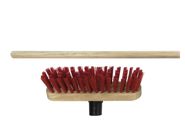 Red PVC Deck Scrubbing Brush 225mm