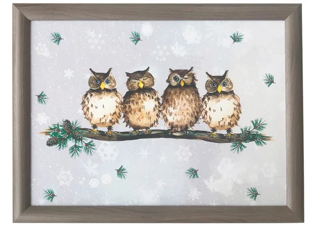 Lap Tray Winter Owls HH2890