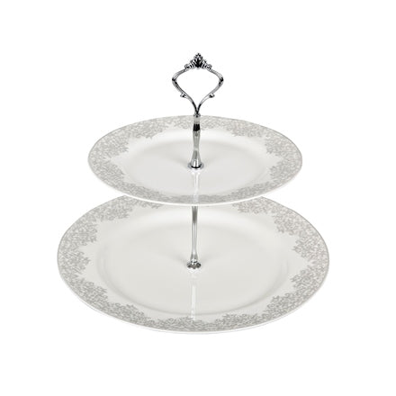 Denby Monsoon Cake Stand - Silver