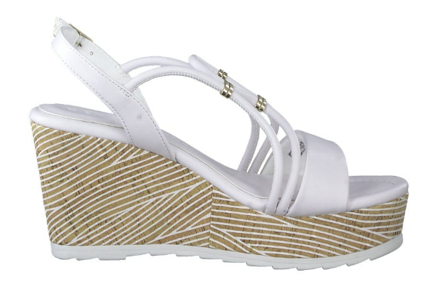 Marco Tozzi Ladies Strappy Wedge Sandal, 28349-20 in White