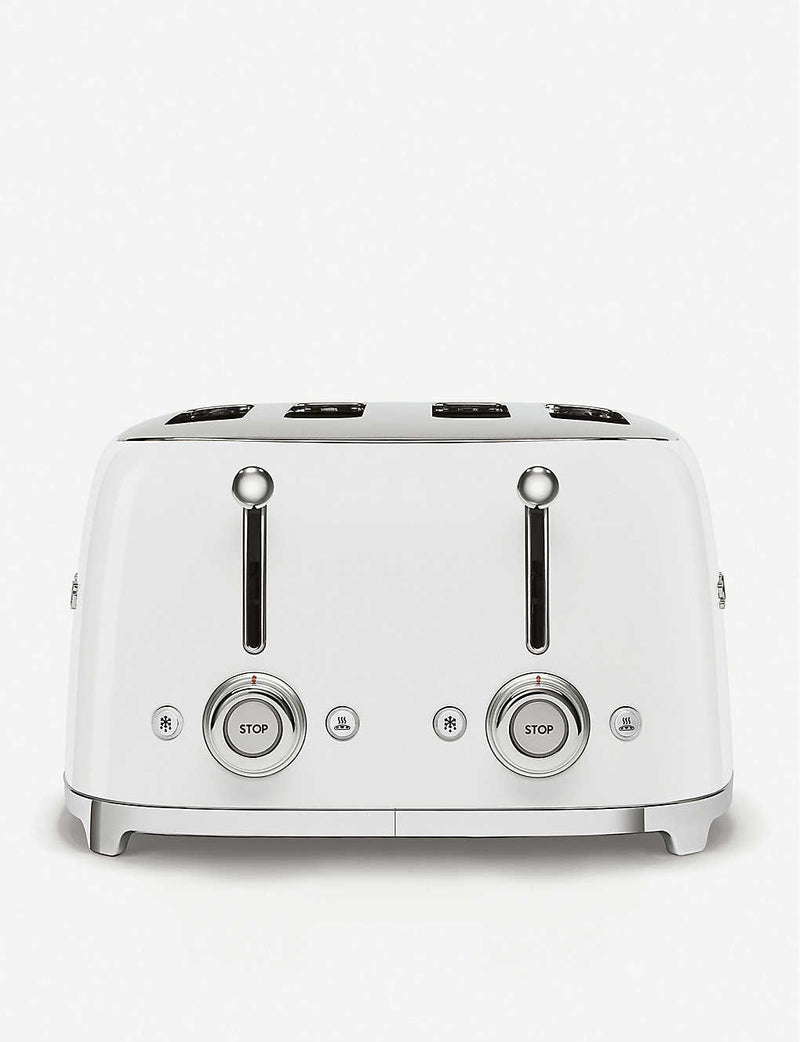 Smeg White TSF03WHUK 50’s Retro Style 4 Slice Toaster
