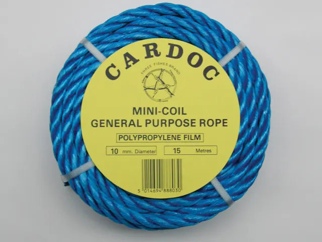 Polypropylene Mini Coil Rope Blue 10mm x 15m