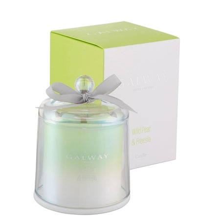 Galway Crystal Wild Pear & Freesia Bell Jar Candle