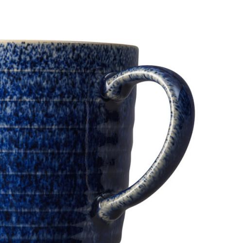 Denby Studio Blue Cobalt/Pebble Ridged Mug