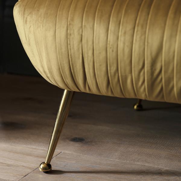 Valenza Sofa Gold Velvet 3 Seater Jacksons of Saintfield