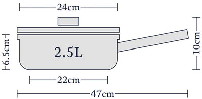 Stellar 7000 Non-Stick 24cm Saute Pan and Lid S718