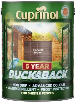 Cuprinol 5 Year Ducksback 5ltr Harvest Brown
