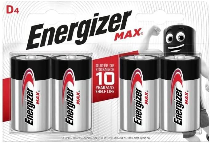 S15276 ENERGIZER D SIZE MAX, PACK OF 4