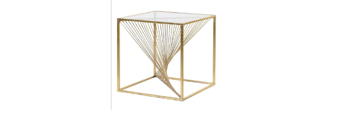 Square Coffee Table Gold