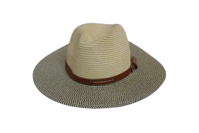 Black Ginger Foldable Ladies Panama Hat in Mottled or Mint Green