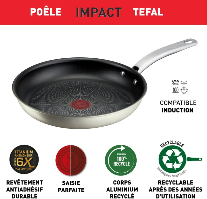 Tefal Impact On Frying Pan 28 cm Scratch-Resistant, Made from
