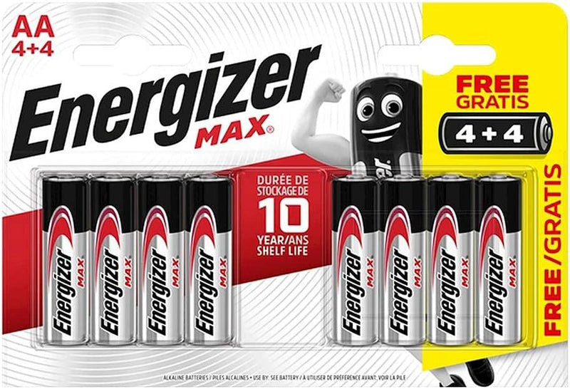 S15267 ENERGIZER AA MAX, PACK OF 4+4