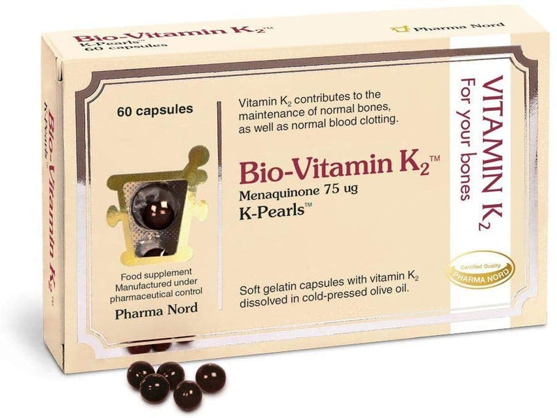 Pharma Nord K-Pearls Bio-Vitamin K2 - 60 Capsules - MK-7 Menaquinone 75mcg