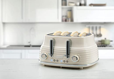 Daewoo Sienna Toaster 4 Slice Cream SDA2483GE