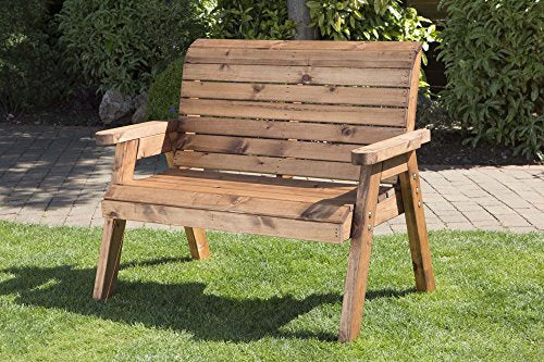 Charles Taylor 2 Seater Wooden Garden Bench Hand Made Traditional