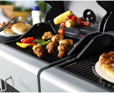 Outback Jupiter 6 Burner Hybrid Stainless Steel with Chopping Board Gas BBQ OUT370768