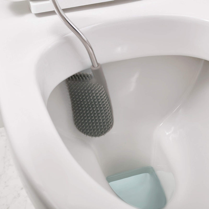 Joseph Joseph 70517 Bathroom Flex Smart Toilet Brush with Holder, Stainless Steel