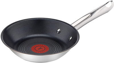 Tefal Elementary 5 Piece Set with 14 cm Milk 16/18 cm Saucepans with Lids and 20/24 cm Frying Pans Stainless Steel