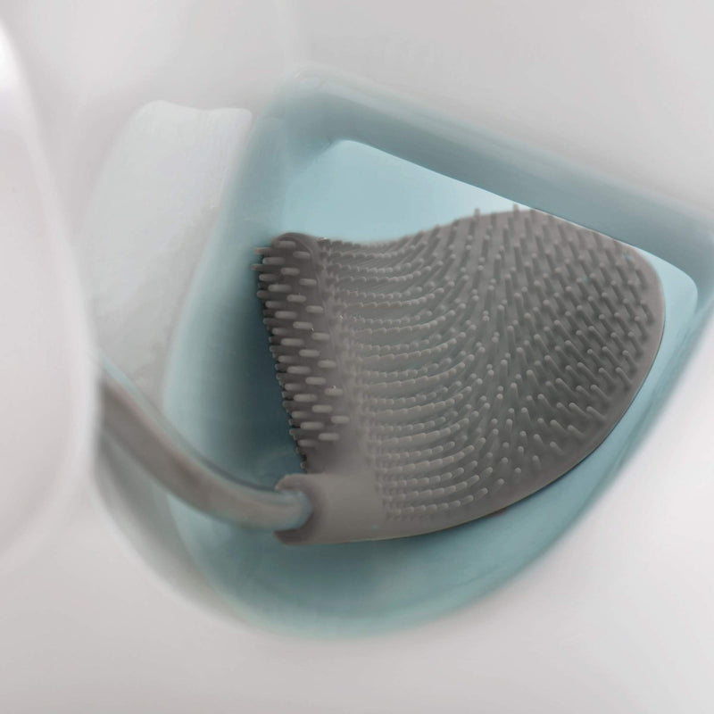Joseph Joseph 70517 Bathroom Flex Smart Toilet Brush with Holder, Stainless Steel