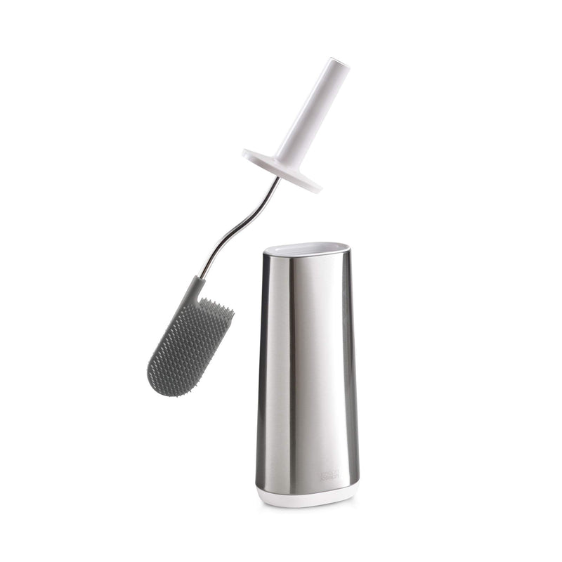 Joseph Joseph 70517 Bathroom Flex Smart Toilet Brush with Holder, Stainless Steel