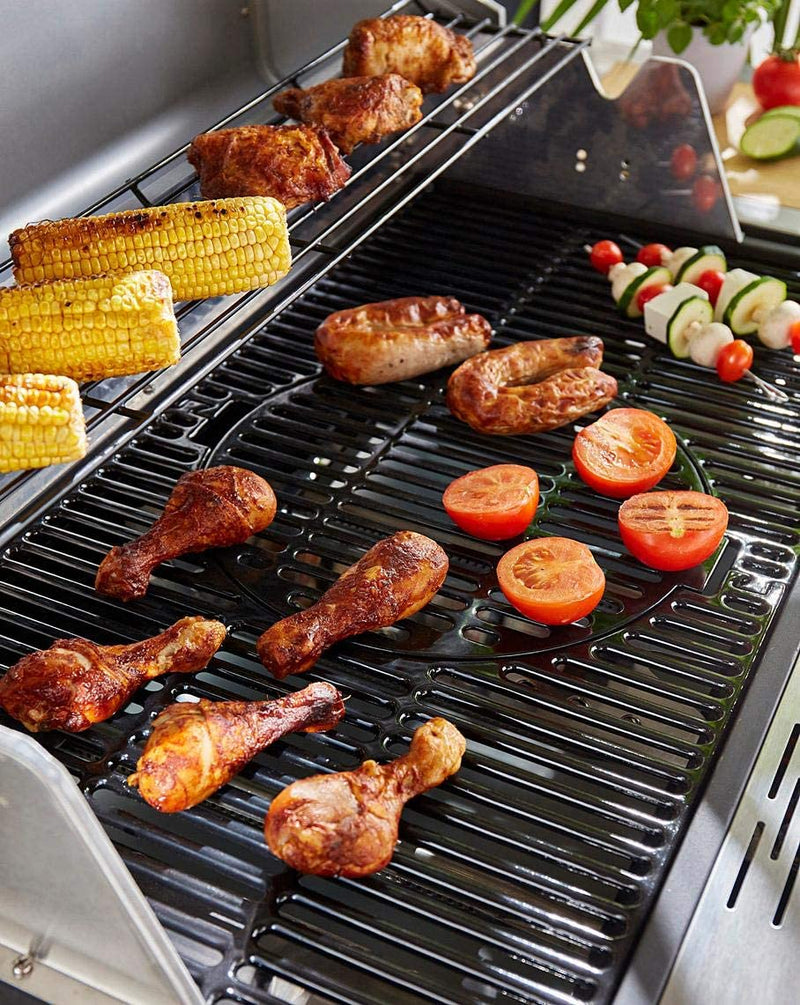 Outback Jupiter 6 Burner Hybrid Stainless Steel with Chopping Board Gas BBQ OUT370768