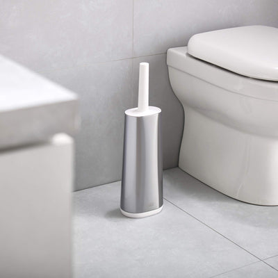 Joseph Joseph 70517 Bathroom Flex Smart Toilet Brush with Holder, Stainless Steel
