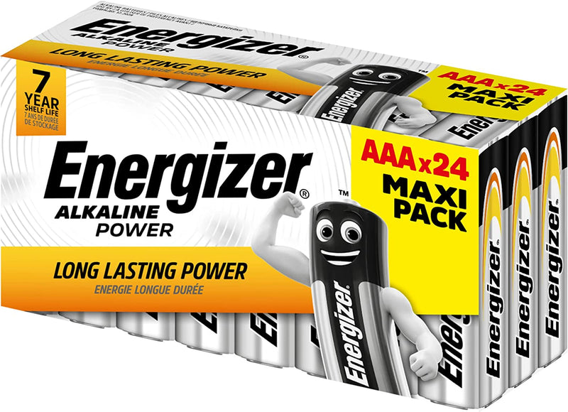 Energizer AAA Batteries, Alkaline Power,Pack of 24