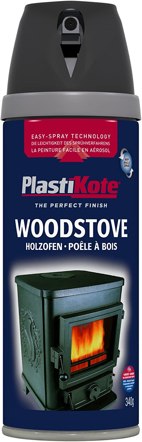 PlastiKote Twist Spray Woodstove Paint Black 400ml - COLLECT IN STORE ONLY