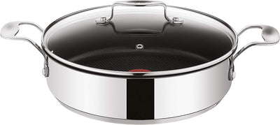 Tefal Jamie Oliver 25cm Shallow Serving Pan With 2 Side Handles And Glass Lid
