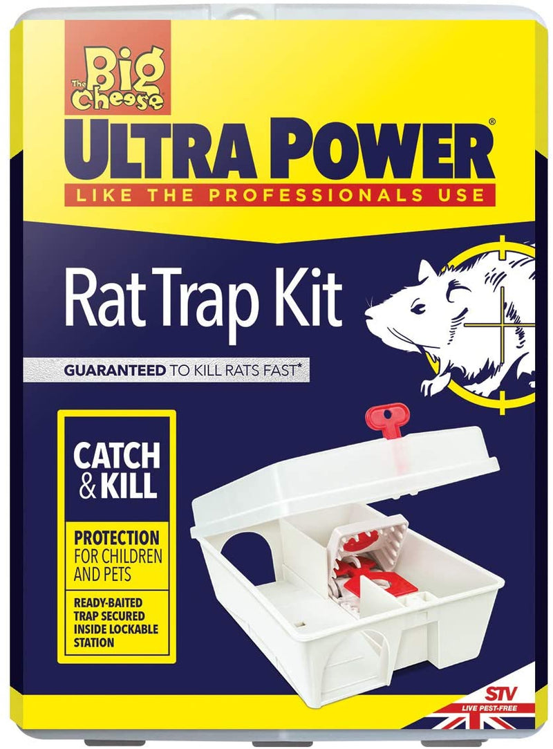 The Big Cheese STV564 Ultra Power Trap Kit for Rats, White, 8.9x17x24 cm