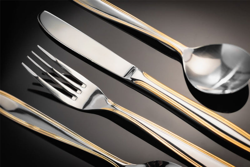 Judge Balmoral 24 Piece 6 Person Cutlery Set with Gold Fluting PP461