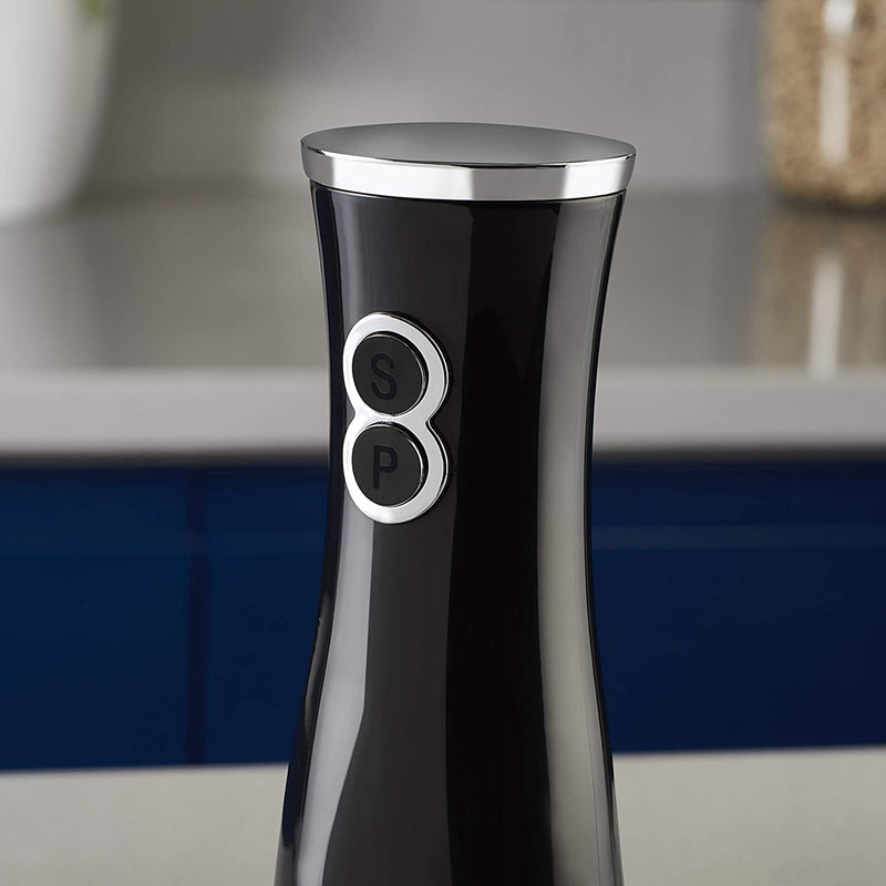 TOWER T847004B DUO ELECTRIC SALT & PEPPER MILL BLACK SAVE £9