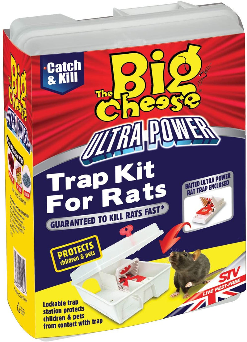 The Big Cheese STV564 Ultra Power Trap Kit for Rats, White, 8.9x17x24 cm