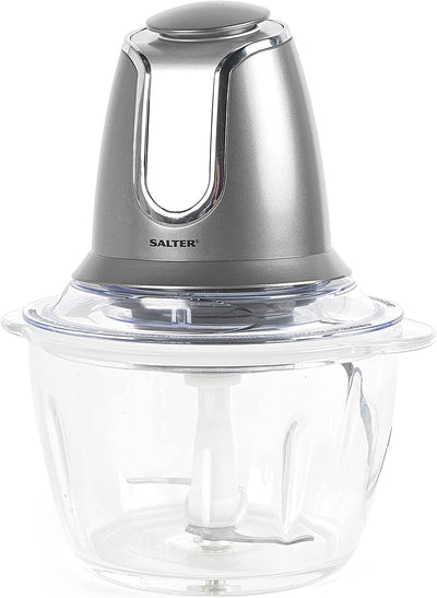 SALTER EK3264 GUNMETAL COSMOS GLASS CHOPPER 1.2L