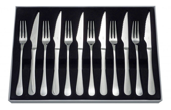 Judge Windsor Set Of Six Stainless Steel Steak Knives & Forks, BF36
