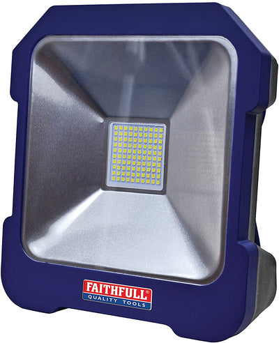 Faithfull Power Plus LED Task Light with Power Take-Off, 20 W, 240 V, Blue