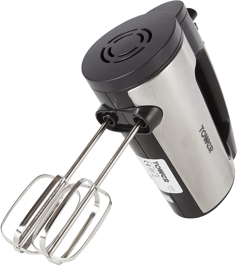 TOWER T12016 HAND MIXER STAINLESS STEEL 300W SAVE £16