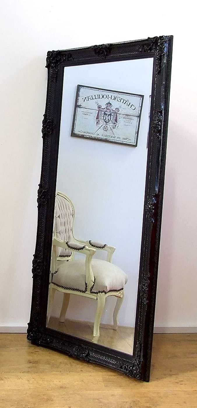 Black Abbey Leaner Mirror 165cm x 79.5cm