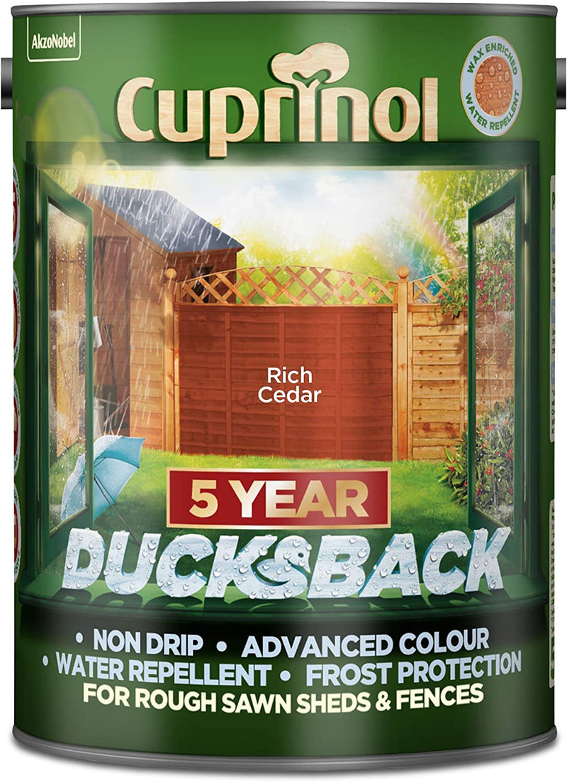 Cuprinol 5 Year Ducksback 5ltr Rich Cedar