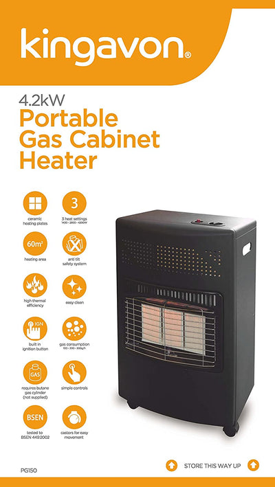 Kingavon Portable Gas Cabinet Heater 4.2KW