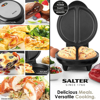 SALTER EK2716 OMELETTE MAKER 750W + RECIPES HALF RRP