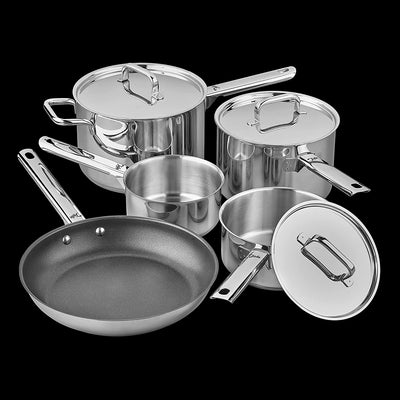 Tala Performance Superior 5 Piece Cookware Set All Hobs Inc Induction 18/10 Stainless Steel